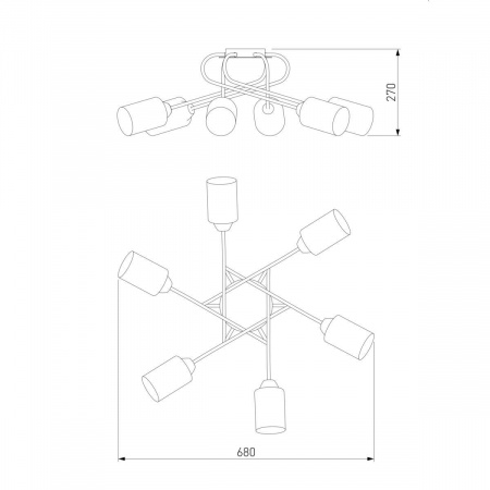 Потолочная люстра Eurosvet Motive 30167/6 хром