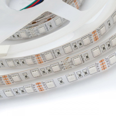 Светодиодная влагозащищенная лента Apeyron 14,4W/m 60LED/m 5050SMD разноцветная 5M 12BL Алматы
