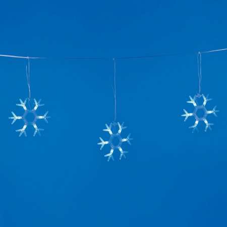 Светодиодная гирлянда Uniel занавес Снежинки-1 220V синий ULD-E1503-036/DTA Blue IP20 Snowflakes-1 UL-00001406