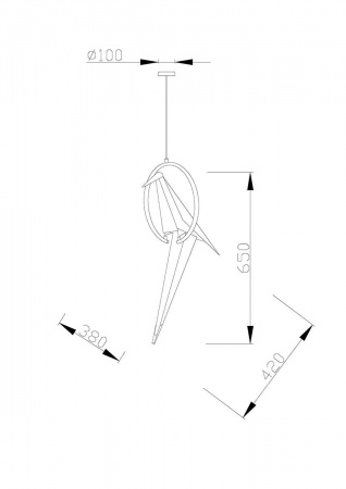 Подвесной светодиодный светильник Moderli Birds V3071- 1PL
