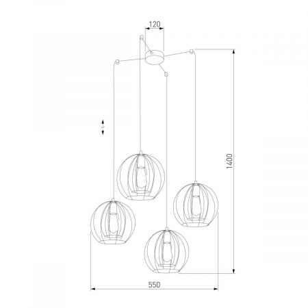 Подвесная люстра TK Lighting 6598 Jaula