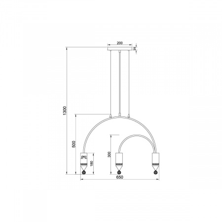 Подвесной светильник Vele Luce Pioggia VL4283P03