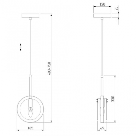 Подвесной светильник Eurosvet Gallo 50121/1 черный