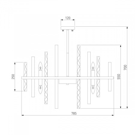 Подвесная люстра Bogates Hollis 368/12 Smart