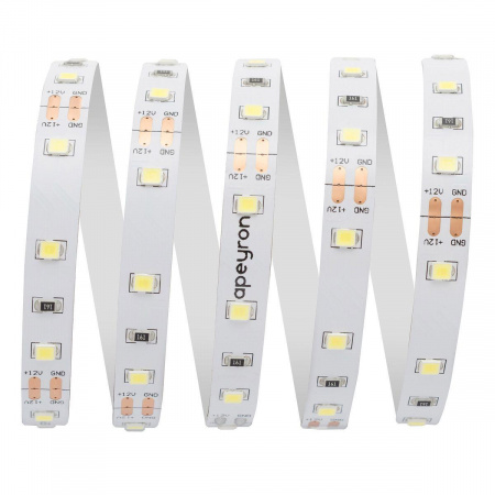 Светодиодная лента Apeyron 4,8W/m 60LED/m 3528SMD холодный белый 3M 206BL Алматы