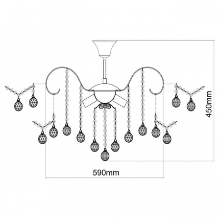 Потолочная люстра MW-Light Жемчуг 9 232016708