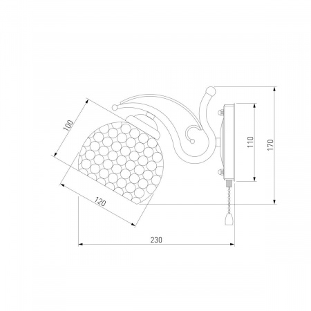 Бра Eurosvet 7777/1 золото