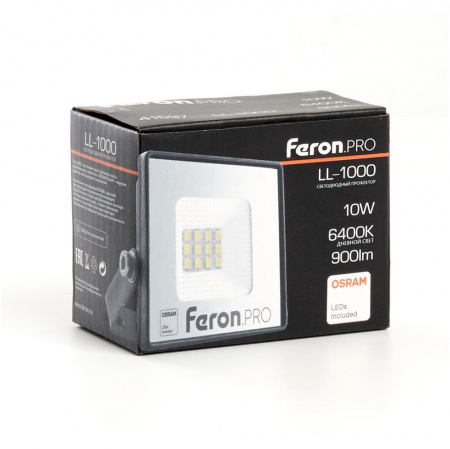 Светодиодный прожектор Feron LL-1000 10W 6400K 41537