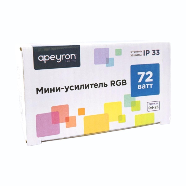 Мини-усилитель RGB Apeyron 12/24V 04-25 Алматы
