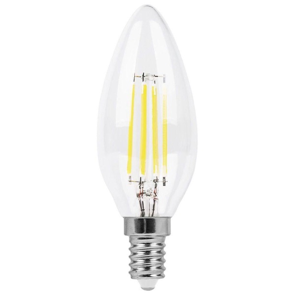 Лампа светодиодная филаментная Feron E14 11W 6400K прозрачная LB-713 38231