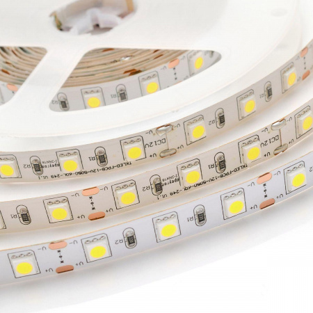 Светодиодная лента Apeyron 14,4W/m 60LED/m 5050SMD холодный белый 5M 15BL Алматы