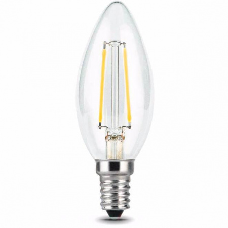 Лампа светодиодная филаментная Gauss E14 7W 2700К прозрачная 103801107