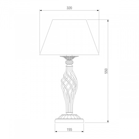 Настольная лампа Eurosvet 01002/1 белый с золотом
