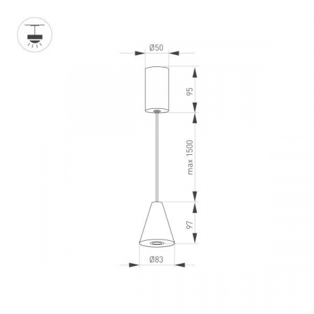 Подвесной светодиодный светильник Arlight SP-Elementa-Cone-R83-9W Warm3000 032772