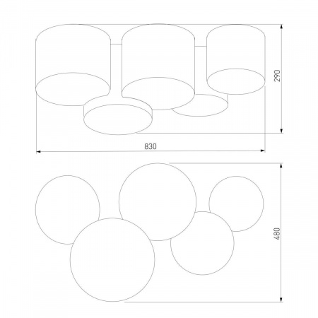 Потолочный светильник TK Lighting 6593 Mona Nature