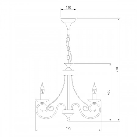 Подвесная люстра Eurosvet 22404/5 белый с золотом