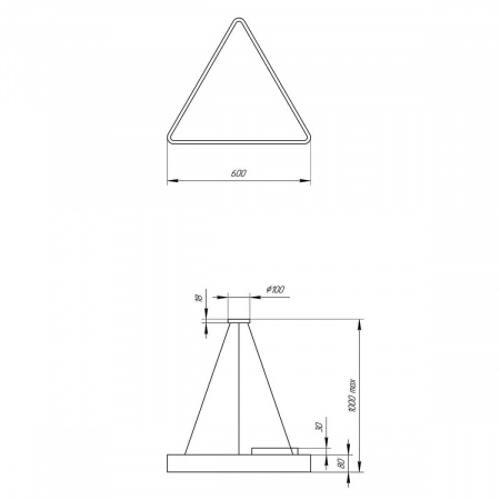 Подвесной светодиодный cветильник Geometria ЭРА Delta SPO-151-W-40K-030 30Вт 4000К белый Б0050574