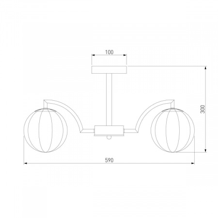Потолочная люстра Eurosvet Оптима Eden 30178/5 латунь