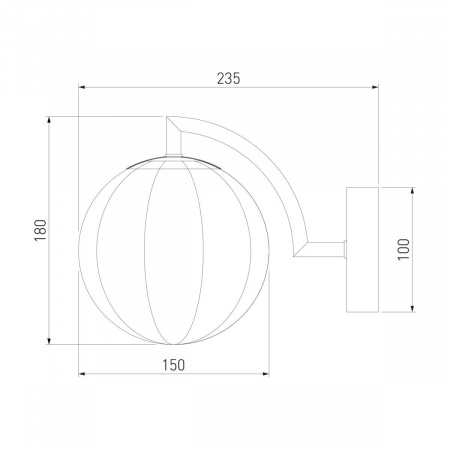 Бра Eurosvet Оптима Eden 30178/1 черный жемчуг