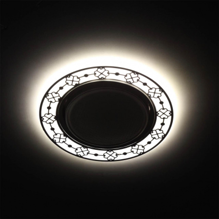 Точечный светильник ЭРА с подсветкой DK LD28 WH/WH Б0037391