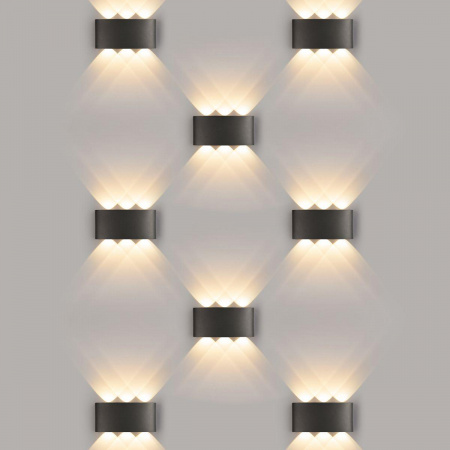 Уличный настенный светодиодный светильник Elektrostandard 1551 Techno Led черный a049671