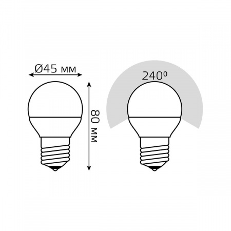 Лампа светодиодная диммируемая Gauss E27 7W 6500K матовая 105102307-S