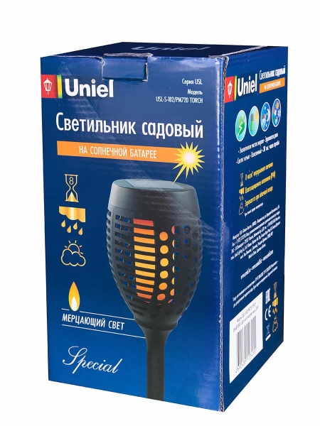 Светильник на солнечных батареях Uniel Фонари USL-S-183/PM490 Small Torch UL-00004281