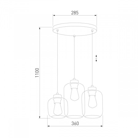 Подвесная люстра TK Lighting 3325 Marco Green