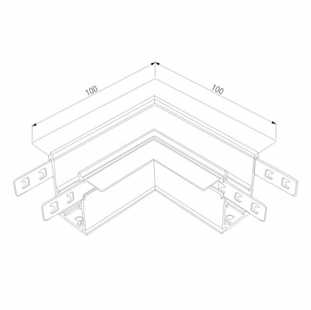 Коннектор L-образный внутренний Elektrostandard Slim Magnetic 85093/00 a057208