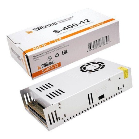 Блок питания SWG 12V 400W IP20 33,33A S-400-12 000128 Алматы