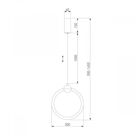 Подвесной светодиодный светильник Eurosvet Rim 90166/1 черный