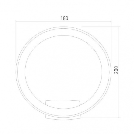 Уличный настенный светодиодный светильник Elektrostandard Ring 1710 Techno Led серый a054932