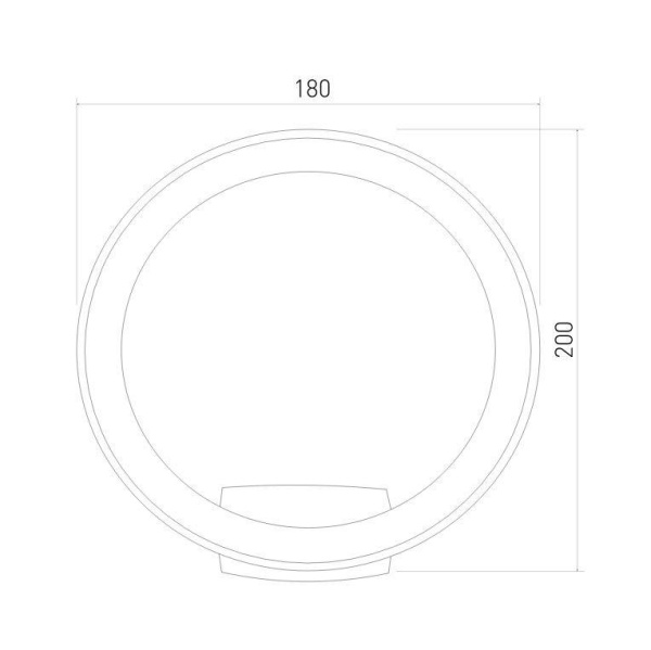 Уличный настенный светодиодный светильник Elektrostandard Ring 1710 Techno Led черный a054933