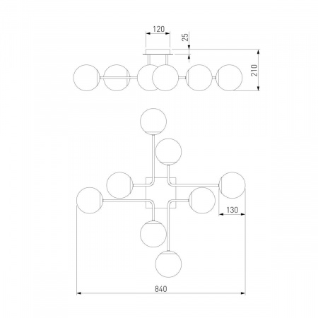 Потолочный светильник Eurosvet 30140/8 хром