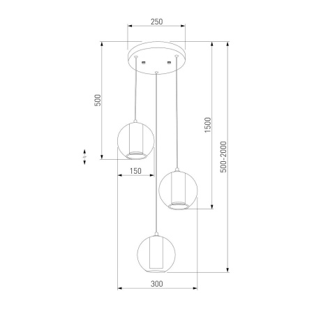 Подвесная светодиодная люстра Eurosvet Cobble 50258/3 LED дымчатый/бирюзовый