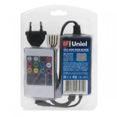 Контроллер для светодиодных RGB лент Uniel ULC-N20-RGB Black 10800 Алматы
