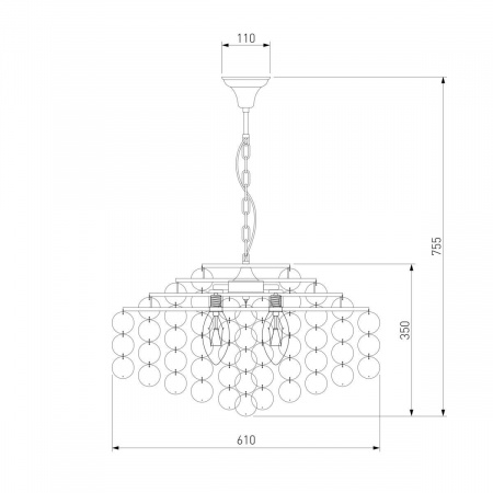 Подвесная люстра Eurosvet 3535/6 хром