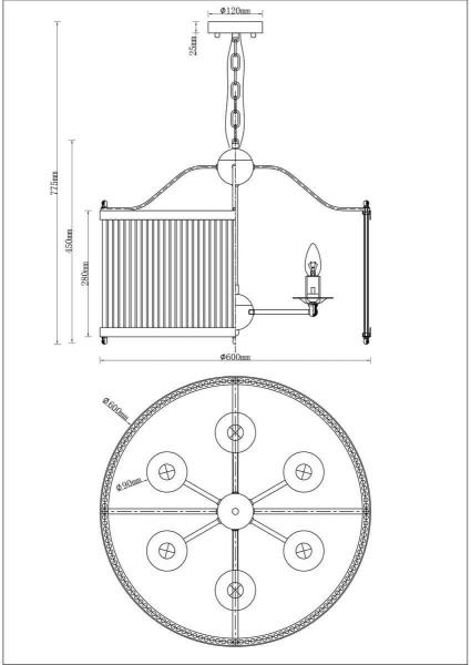 Подвесная люстра Moderli Sial V9070-6P