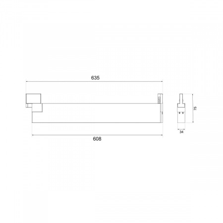 Трековый светодиодный светильник Elektrostandard X-Line черный матовый 28W 4200K LTB55 a052446