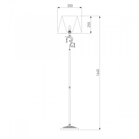 Торшер Eurosvet 01023/1 серебро