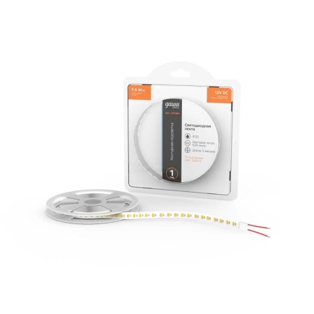 Светодиодная лента Gauss 9,6W/m 120LED/m 2835SMD теплый белый 5M BT064 Алматы