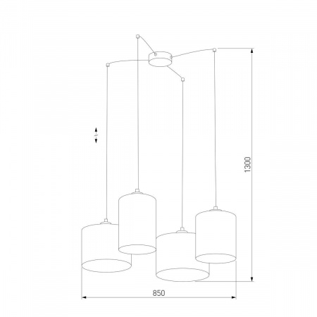 Подвесная люстра TK Lighting 6585 Juta
