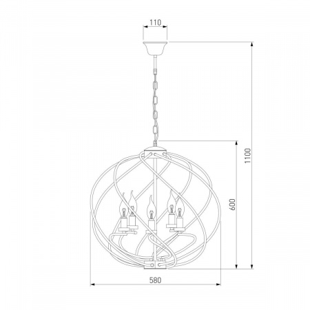 Подвесная люстра Eurosvet Sorrel 60105/5 черный