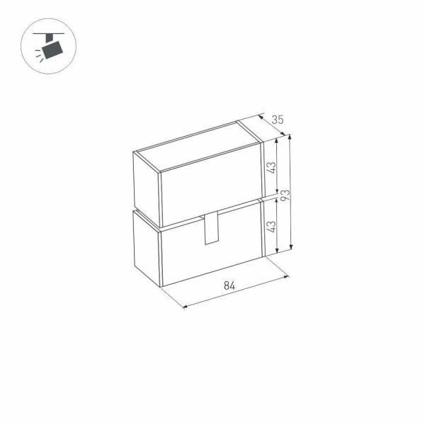 Трековый светодиодный светильник для магнитного шинопровода Arlight Mag-Laser-Fold-45-S84-3W Day4000 027625