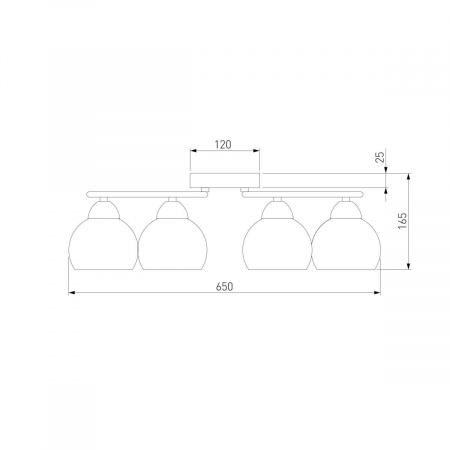 Потолочная люстра Eurosvet 30144/4 античная бронза