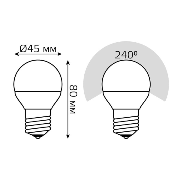 Лампа светодиодная диммируемая Gauss E27 7W 4100K матовая 105102207-D