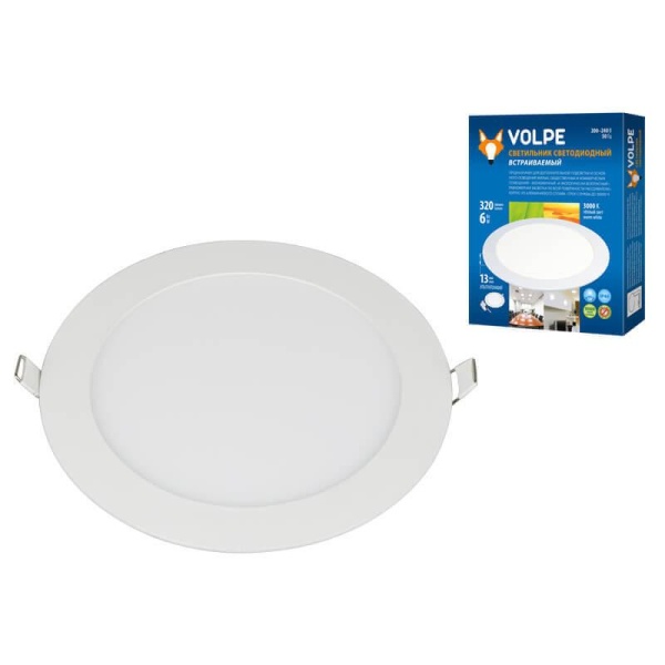 Встраиваемый светодиодный светильник Volpe ULP-Q203 R120-6W/WW White UL-00003376 Алматы