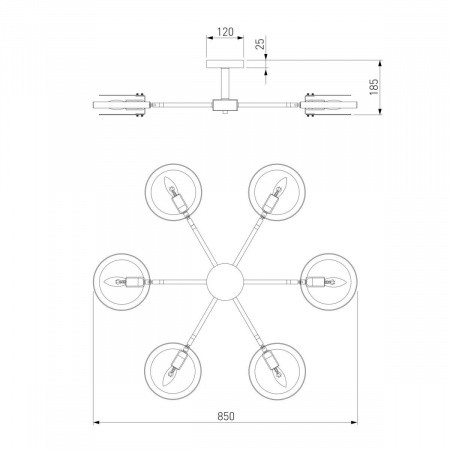 Потолочная люстра Eurosvet Gallo 70121/6 белый