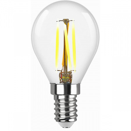 Лампа светодиодная филаментная REV G45 E14 7W 4000K DECO Premium холодный свет шар 32483 6