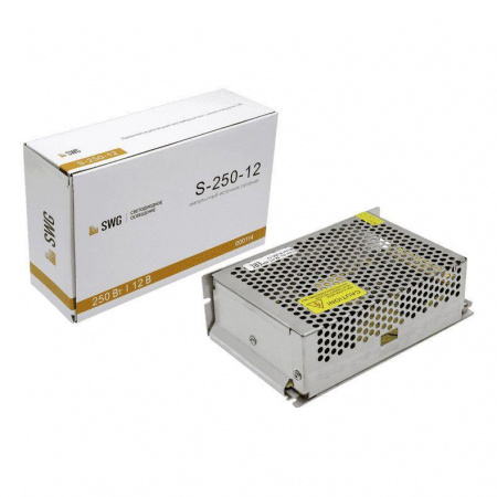 Блок питания SWG 12V 250W IP20 20,85A S-250-12 000114 Алматы